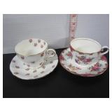 2 AYNSLEY CUP & SAUCERS