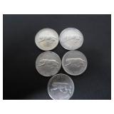 5 1967 CENTENNIAL CANADA 25 CENT COINS