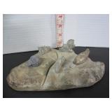 STONE INUIT DIORAMA SCULPTURE SIGNED 406 423 587?