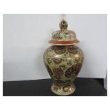 SATSUMA STYLE LARGE LIDDED GINGER JAR