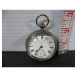 STERLING SILVER, J.C. GRAVES POCKET WATCH