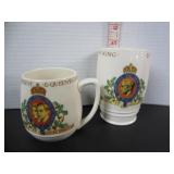 2 EARLY ROYALTY MUGS