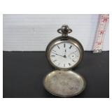 WARRANTED STERLING SILVER POCKET WATCH