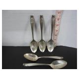 210 GRAMS 5 STERLING SILVER WALLACE SPOONS