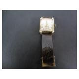 ELGIN WRIST WATCH, GATOR LIZARD BAND