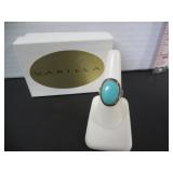 STERLING SILVER OVAL CABOCHON RING STONE SET?