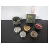 LOT OF MISC. OLD TRINKET-RING-DRESSER BOXES