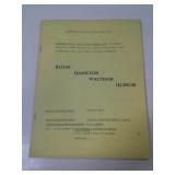 ELGIN, HAMILTON, WALTHAM MATERIAL GUIDE