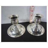 228 GRAMS STERLING SILVER PAIR OF CANDLESTICKS