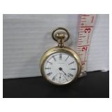 WALTHAM RAILROAD POCKET WATCH, WORKING