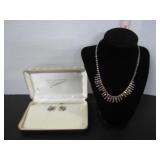 SHERMAN NECKLACE & EARRINGS IN ORIGINAL CASE