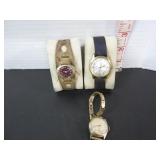 3 VINTAGE WORKING LADIES WATCHES