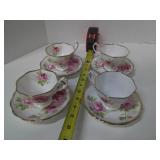 ROYAL ALBERT AMERICAN BEAUTY TEACUPS