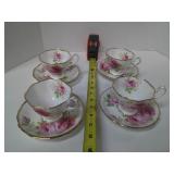 ROYAL ALBERT AMERICAN BEAUTY TEACUPS
