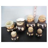 7PC VINTAGE HUMMEL WEST GERMAN FRIAR TUCK MONK SET