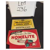 McCulloch & Homelite Peel & Stick Advertising