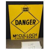 McCulloch Chainsaws Tin Sign
