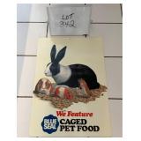Blue Seal 2 Sided Hardboard Pet Food Sign