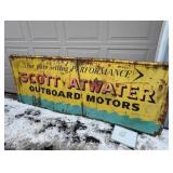 Scott-Atwater Outboard Motors Steel Sign