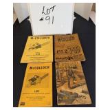 (4) McCulloch Chainsaw Manuals