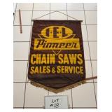 I.E.L. Pioneer Chain Saws Cloth Banner
