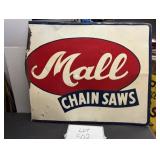 Mall Chainsaws Embossed Steel Sign