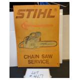 Stihl Chainsaw Service Plastic Sign