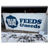 Blue Seal Feeds & Needs Embossed Steel Sign