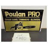 Poulan Pro Chainsaws Embossed Aluminium Sign