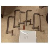 (6) Assorted Clamps