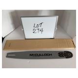Unused McCulloch # M-90105 Chainsaw Bar