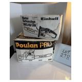 Poulan Pro & Einhell (2 Empty Chainsaw Boxes)