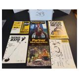(5) Partner Chainsaw Parts List & Brochures