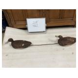 (2) Duck Decoys On Rod - Senecal - ' Bluebill'