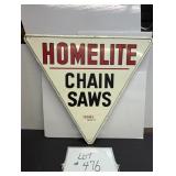 Homelite Chainsaws Triangle Tin Sign