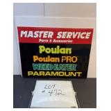 Poulan-PoulanPro Master Service EmbossedAlum Sign