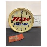 Titan Chainsaws Electric Clock & Tool Kit Bag