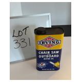 Irving Motor Oil (Quart) Tin - Empty
