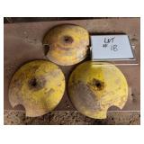 (3) J.D. Corn Planter Wheel Stone Guards