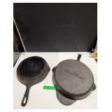 (2) Cast Iron Pans