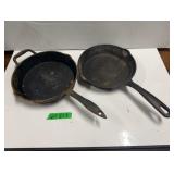 (2) 10' Cast Iron Pans - Lagostina & Kitchen Aid