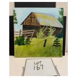Oil On Canvas Painting - 'The Barn'