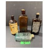 (4) Medicine Bottles