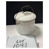 Enameled Covered Pail 9'D x 9'H