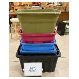(7) Used Storage Containers - No Lids