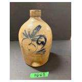 Stoneware Cobalt Blue Floral Jug