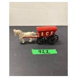 Cast Iron Toy Horse Drawn Ice Cart