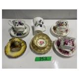 (5) Tea Cups (1) Mug