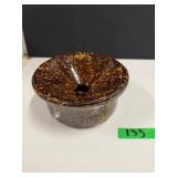 Rockingham Style Pottery Spittoon