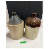 (2) Stoneware 1gal. Jugs
